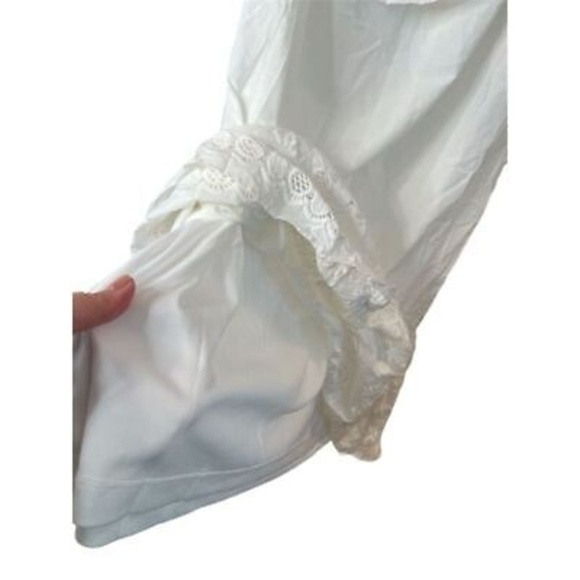 Maette Cora One Shoulder Dress XL White Pineapple Lace Summer Casual Cotton New - Picture 8 of 8